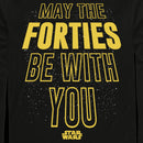 Men's Star Wars May The Forties Be With You Text Scroll Long Sleeve Shirt