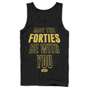 Men's Star Wars May The Forties Be With You Text Scroll Tank Top