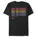 Men's Star Wars May The Fourth Colorful Stack T-Shirt