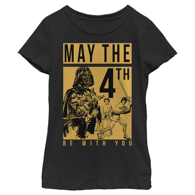 Girl's Star Wars May the Fourth Two Tone Box T-Shirt