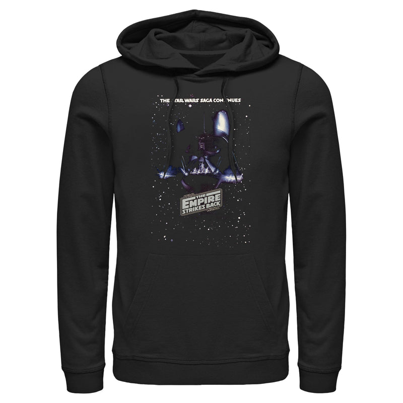 Men's Star Wars: Empire Strikes Back Darth Vader The Saga Continues Pull Over Hoodie