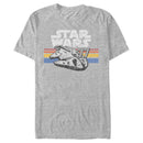 Men's Star Wars Millennium Falcon 77' Vintage Stripes T-Shirt