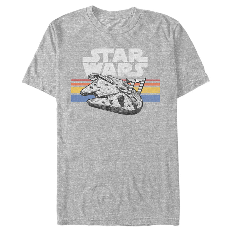 Men's Star Wars Millennium Falcon 77' Vintage Stripes T-Shirt