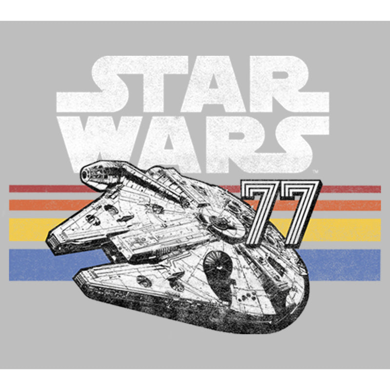 Men's Star Wars Millennium Falcon 77' Vintage Stripes Long Sleeve Shirt