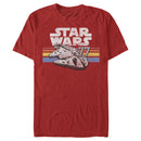 Men's Star Wars Millennium Falcon 77' Vintage Stripes T-Shirt