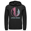 Men's Star Wars: A New Hope Distressed Pink and Blue Jedi Symbol Pull Over Hoodie