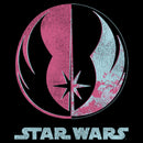 Men's Star Wars: A New Hope Distressed Pink and Blue Jedi Symbol Pull Over Hoodie