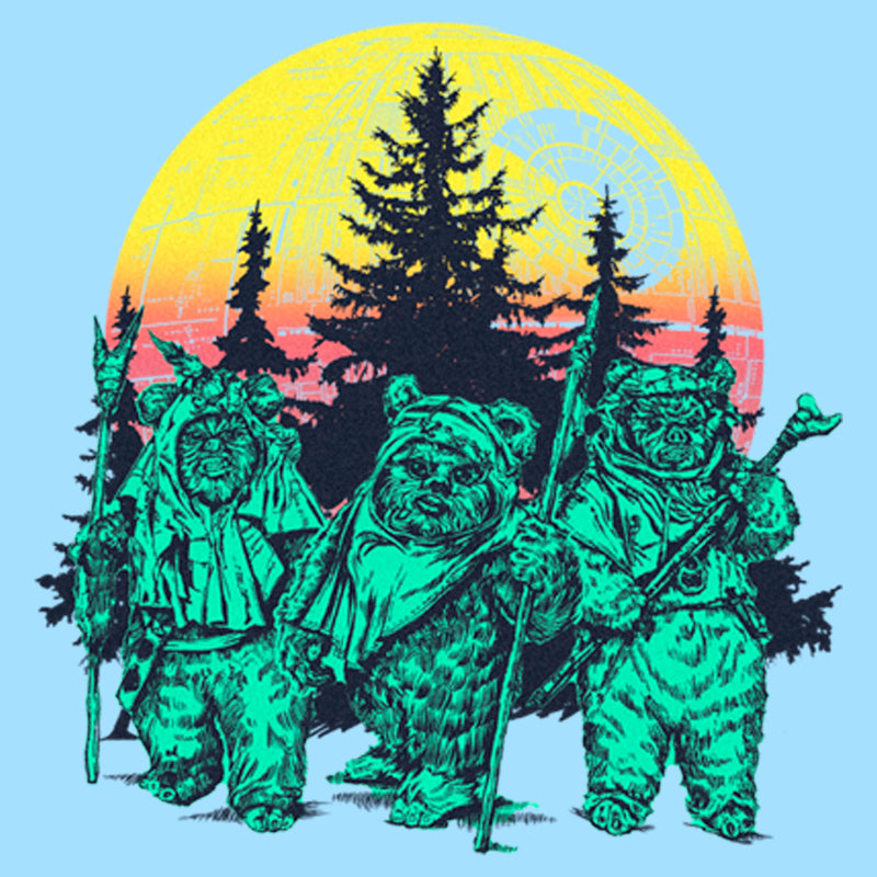 Men's Star Wars Ewok Sunset Forest T-Shirt