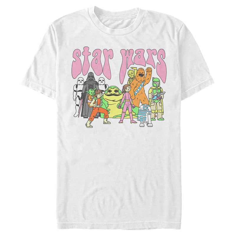 Men's Star Wars Psychedelic Classic Characters T-Shirt
