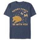 Men's Star Wars Merry Force Gingerbread Millennium Falcon T-Shirt