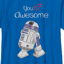 Boy's Star Wars Valentine's Day You R2 Awesome T-Shirt