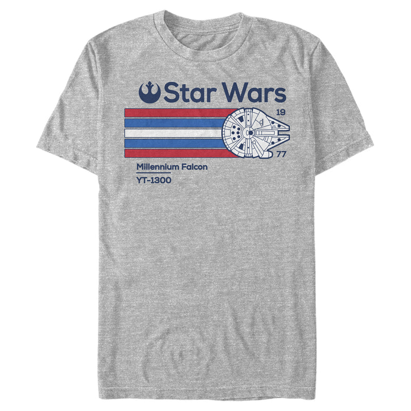 Men's Star Wars Patriotic Millennium Falcon Stripes T-Shirt