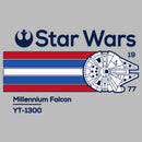 Men's Star Wars Patriotic Millennium Falcon Stripes T-Shirt