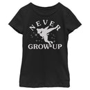 Girl's Peter Pan Tinker Bell Never Grow Up Silhouette T-Shirt