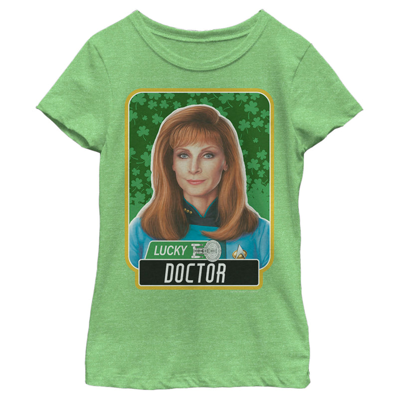 Girl's Star Trek: The Next Generation St. Patrick's Day Lucky Doctor Beverly Crusher T-Shirt