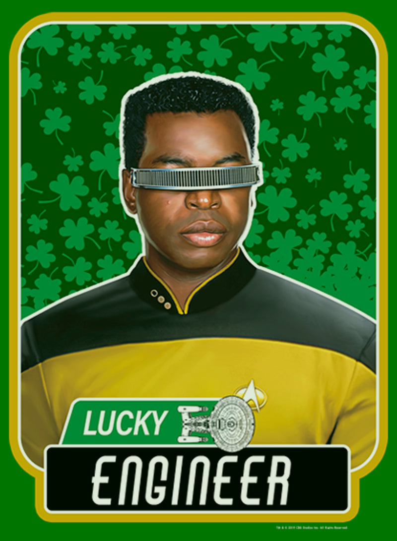 Men's Star Trek: The Next Generation St. Patrick's Day Lucky Engineer La Forge T-Shirt