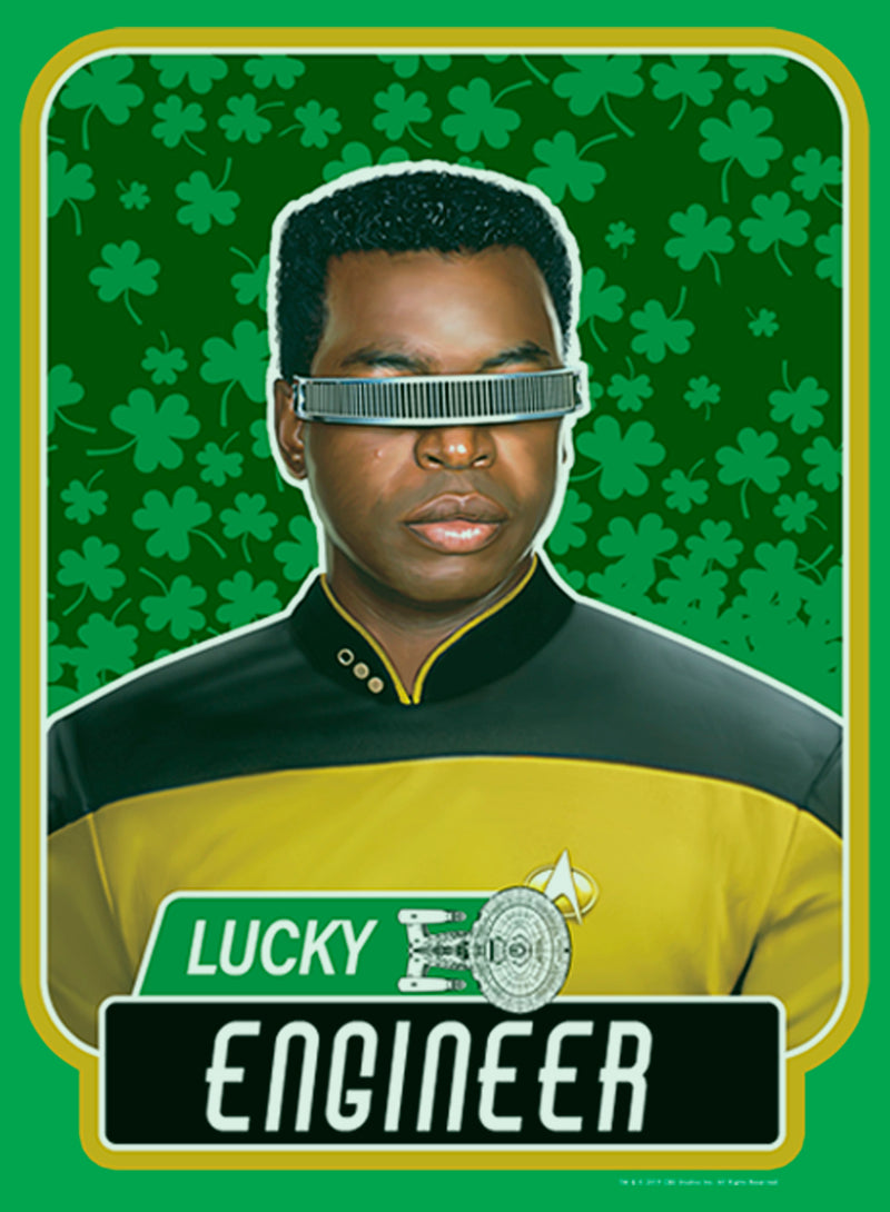 Junior's Star Trek: The Next Generation St. Patrick's Day Lucky Engineer La Forge T-Shirt