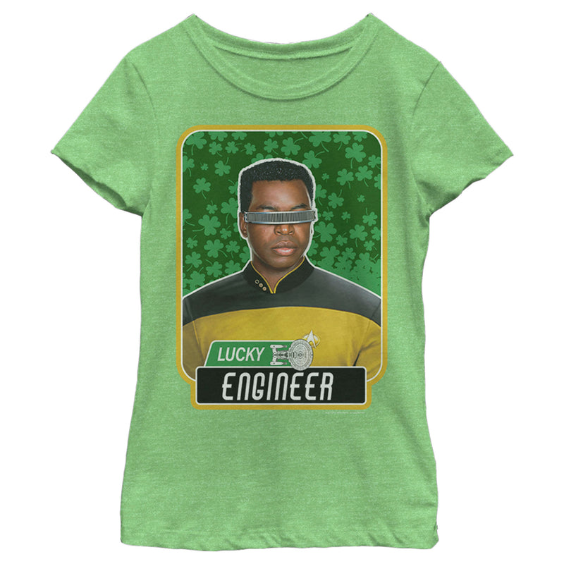 Girl's Star Trek: The Next Generation St. Patrick's Day Lucky Engineer La Forge T-Shirt