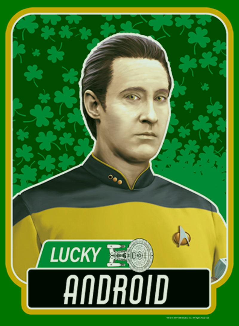 Men's Star Trek: The Next Generation Commander Data St. Patrick's Day Lucky Android T-Shirt