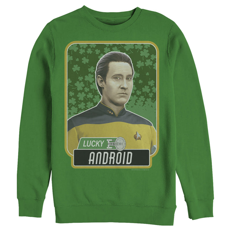 Men's Star Trek: The Next Generation Commander Data St. Patrick's Day Lucky Android Sweatshirt