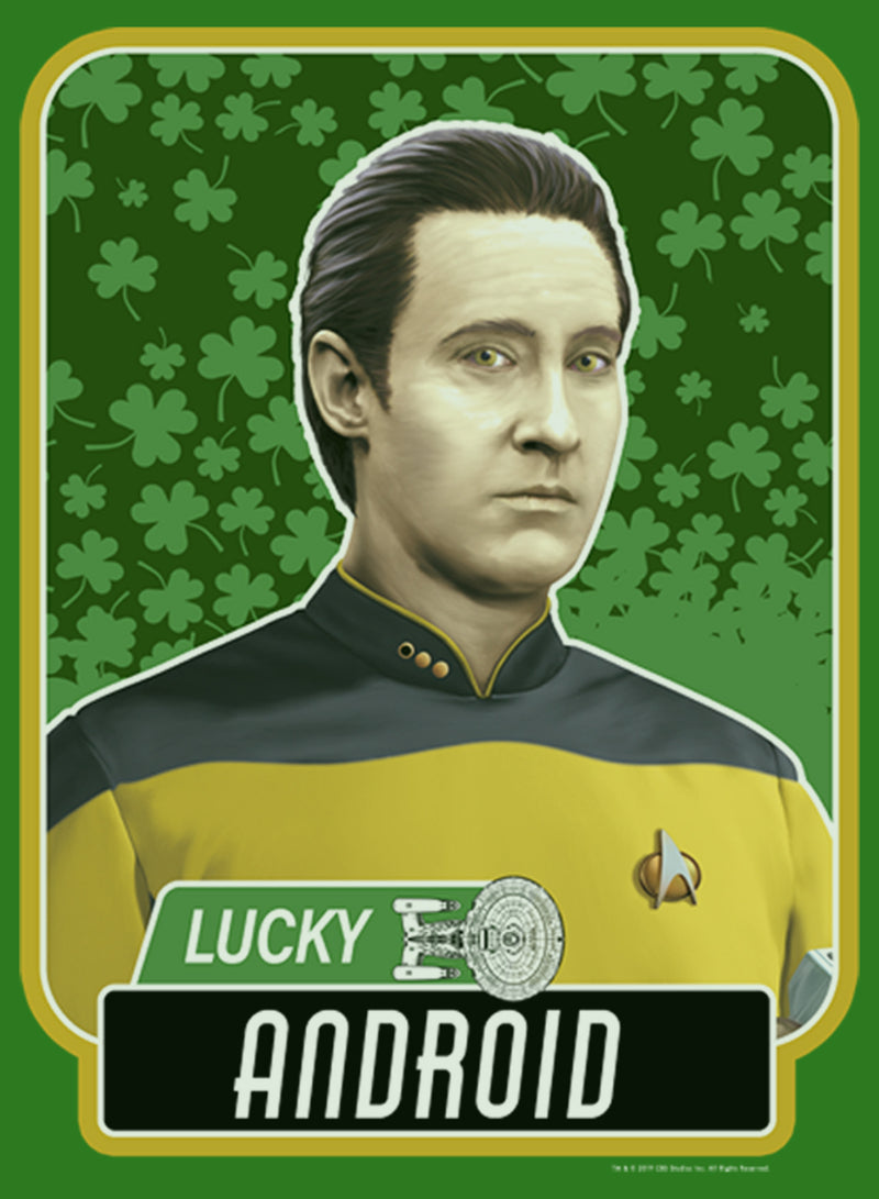 Men's Star Trek: The Next Generation Commander Data St. Patrick's Day Lucky Android Sweatshirt