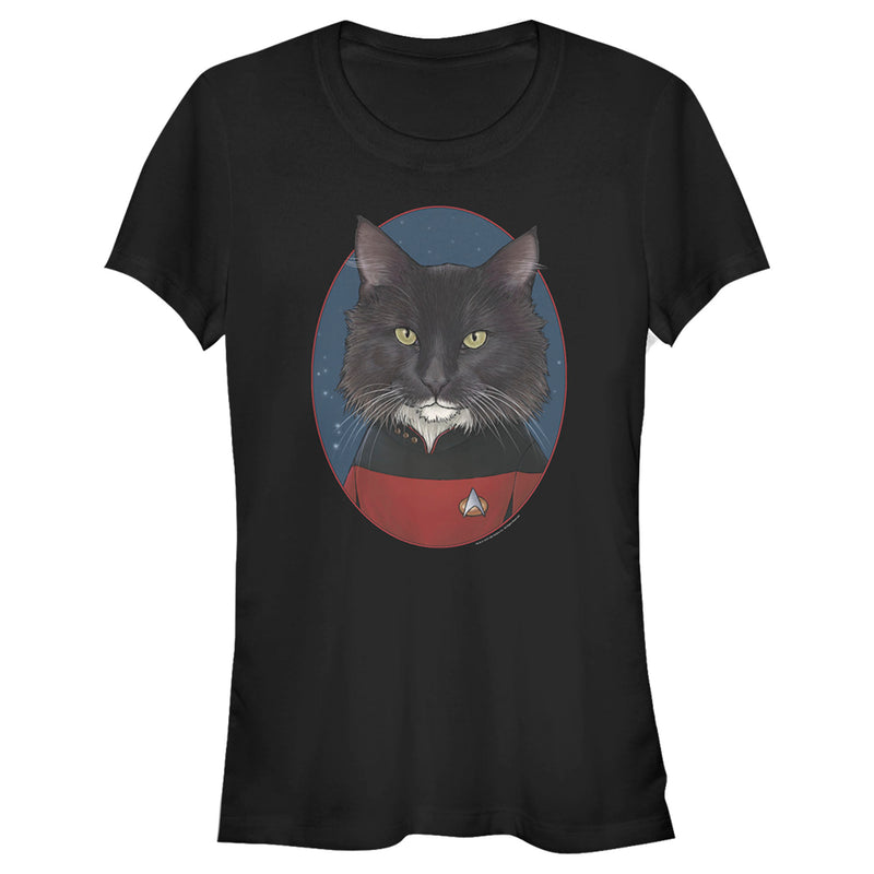 Junior's Star Trek: The Next Generation Number One Commander William T Riker Cat T-Shirt