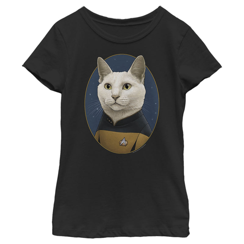 Girl's Star Trek: The Next Generation Commander Data Cat T-Shirt