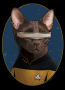 Men's Star Trek: The Next Generation Lieutenant Commander Geordi La Forge Cat T-Shirt