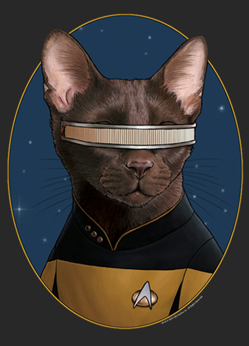 Women's Star Trek: The Next Generation Lieutenant Commander Geordi La Forge Cat T-Shirt