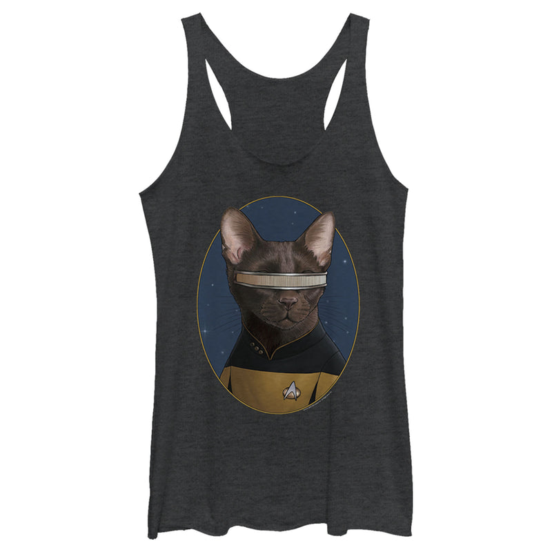 Women's Star Trek: The Next Generation Lieutenant Commander Geordi La Forge Cat Racerback Tank Top