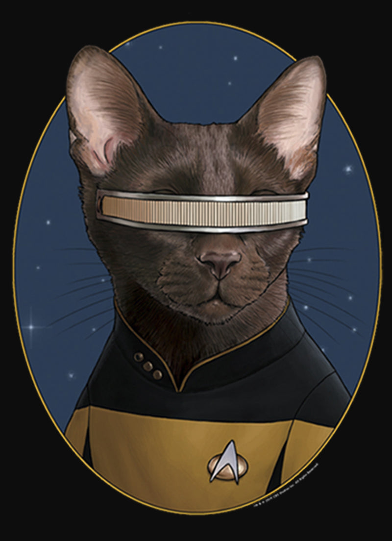 Junior's Star Trek: The Next Generation Lieutenant Commander Geordi La Forge Cat Racerback Tank Top