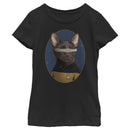 Girl's Star Trek: The Next Generation Lieutenant Commander Geordi La Forge Cat T-Shirt