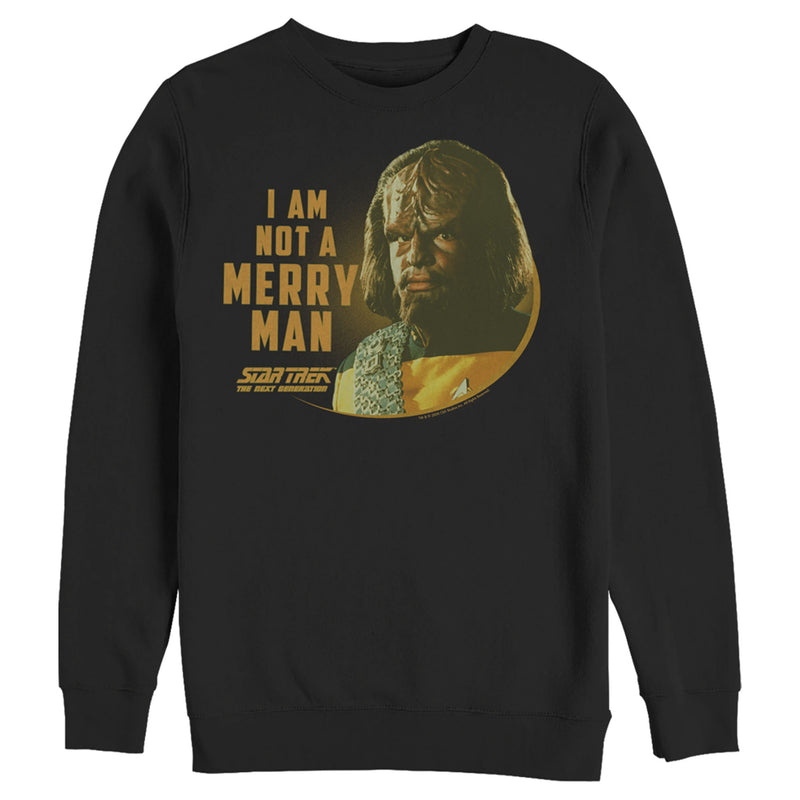 Men's Star Trek: The Next Generation Worf I Am Not a Merry Man Sweatshirt