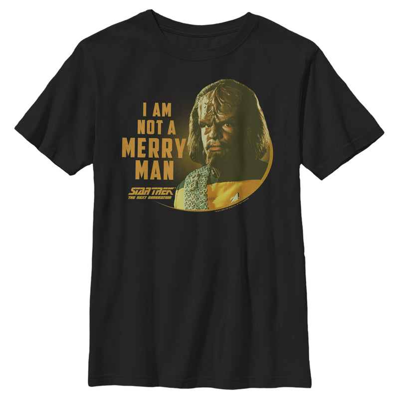 Boy's Star Trek: The Next Generation Worf I Am Not a Merry Man T-Shirt