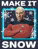 Women's Star Trek: The Next Generation Captain Picard Make It Snow T-Shirt