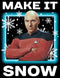 Junior's Star Trek: The Next Generation Captain Picard Make It Snow T-Shirt