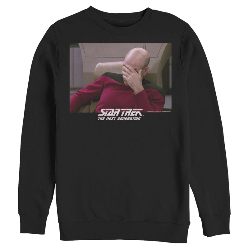 Men's Star Trek: The Next Generation Captain Picard Palm to Face Meme Sweatshirt