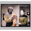 Men's Star Trek: The Next Generation Worf and Data What Do We Do With This Cat Long Sleeve Shirt