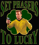 Junior's Star Trek: The Original Series St. Patrick's Day Captain Kirk Set Phasers to Lucky Racerback Tank Top