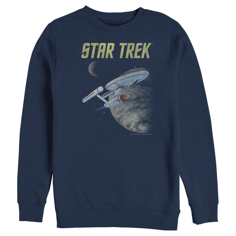 Men's Star Trek: The Original Series USS Enterprise Discovering New Worlds In Space Sweatshirt