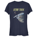 Junior's Star Trek: The Original Series USS Enterprise Discovering New Worlds In Space T-Shirt