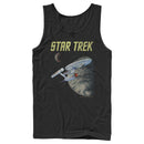 Men's Star Trek: The Original Series USS Enterprise Discovering New Worlds In Space Tank Top