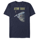 Men's Star Trek: The Original Series USS Enterprise Discovering New Worlds In Space T-Shirt