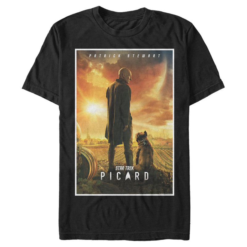 Men's Star Trek: Picard Number One and Picard Poster T-Shirt