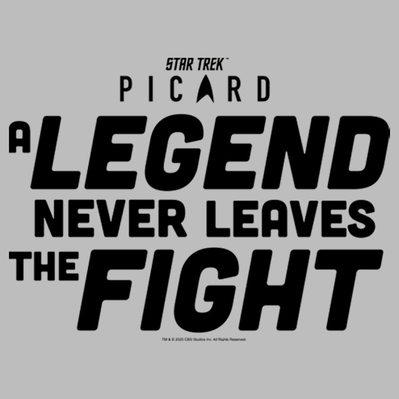 Men's Star Trek: Picard A Legend Never Leaves the Fight Logo T-Shirt