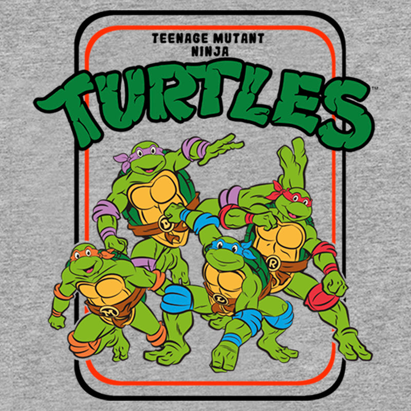 Boy's Teenage Mutant Ninja Turtles Retro Card Frame Logo T-Shirt