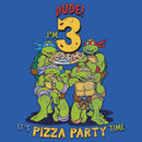 Toddler's Teenage Mutant Ninja Turtles Dude I'm 3 It's Pizza Party Time T-Shirt