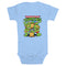 Infant's Teenage Mutant Ninja Turtles Group Shot Original Logo Onesie