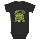 Infant's Teenage Mutant Ninja Turtles Group Shot Original Logo Onesie