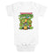 Infant's Teenage Mutant Ninja Turtles Group Shot Original Logo Onesie